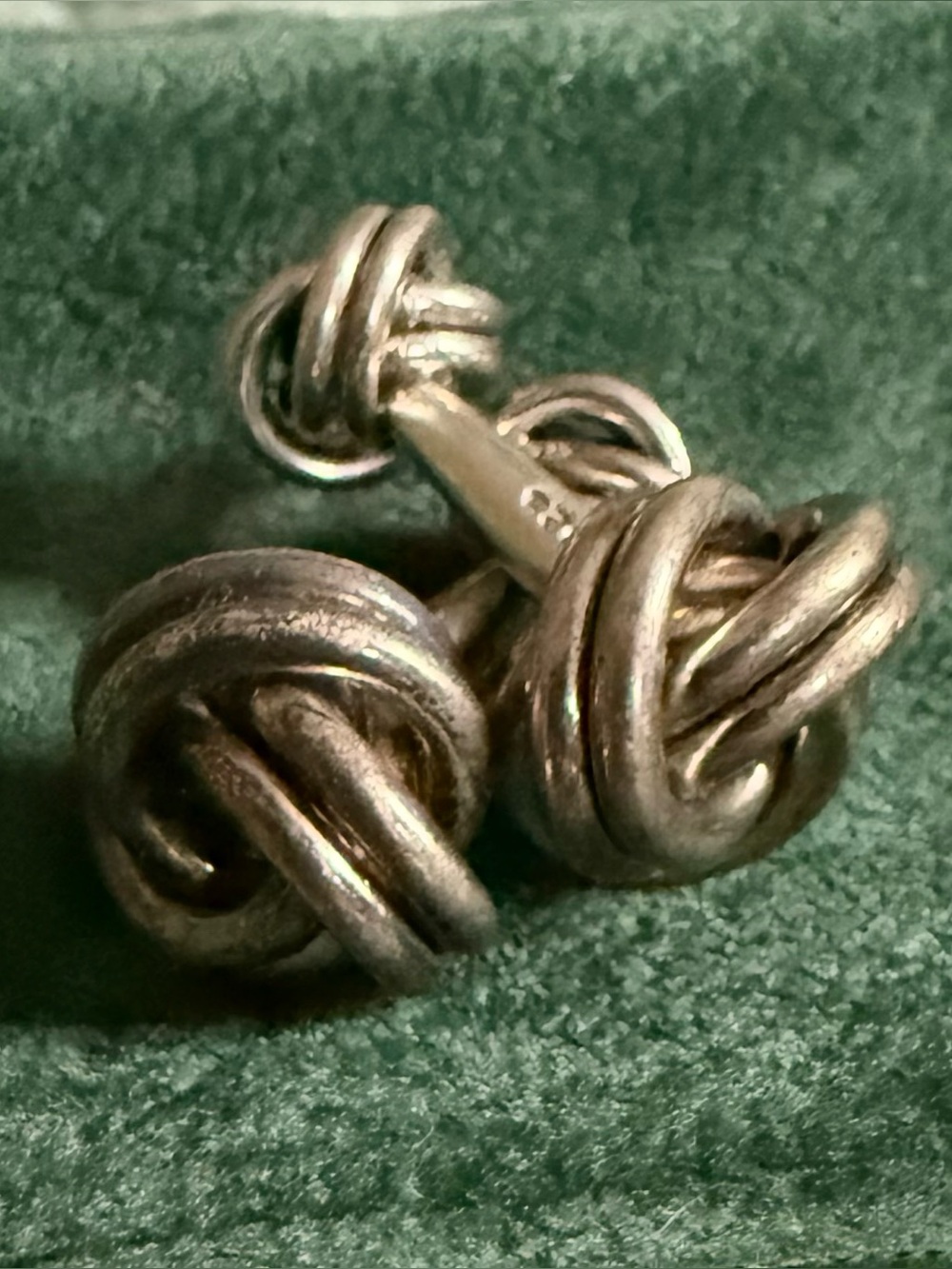 Sterling Silver Knot Cufflinks - Silver